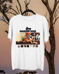 David Bowie Diamond Dogs Poster White Unisex T-Shirt