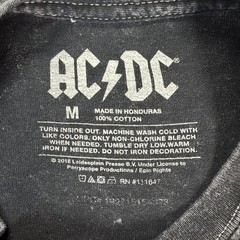 AC/DC Shirt Mens Medium Black Fly On The Wall Tour 1985 Rock Band Graphic Tee