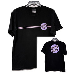 VTG Santa Cruz Skateboards Mens L T-shirt Graphic Black Purple Pink other Dot