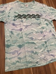 Vintage 90’s Monterey Bay California Art Nature Dolphin Tie Dye Adult Size Large
