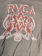 RVCA Brown Graphic Cotton T-shirt Mens Small