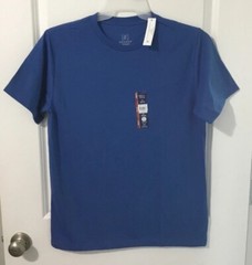 GEORGE Mens MOISTURE WICKING Blue Short Sleeve Crew Neck T-Shirt M (38-40)