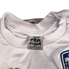 B90 Pro Athletic Soccer T-Shirt White Blue Graphic Tee Men’s Size M