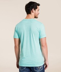 Buckle Burnout Muscle V-Neck T-Shirt Men’s XL Aruba Blue Lightweight Tee Grunge
