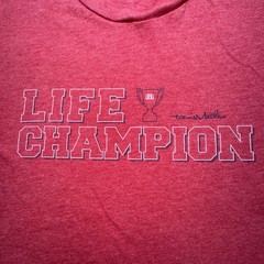 Travis Mathew “Life Champion” Red Medium T-Shirt Pima Cotton Mens