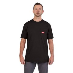 Milwaukee Men’s Medium Black Cotton/Polyester Short-Sleeve Pocket T-Shirt