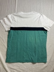 Hollister Must-Have Green Whie Mens XL Colorblock Surf Skate Short Sleeve Shirt