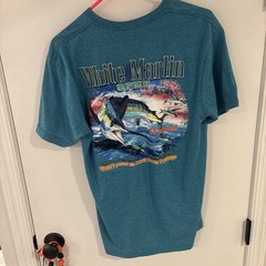 White Marlin Open Blue T-Shirt 2024 Size Medium NWT