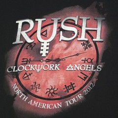 Rush Clockwork Angels Tour Shirt Men Large Black 2012 Big Logo Rock Band Tee