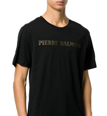 Pierre Balmain Mens Iconic Top Logoshirt Gold Logo Shirt Kurzarm T-Shirt 52 XL