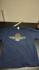 Uss Ronald Reagan Peace Through Strength Cvn 76 T Shirt XL