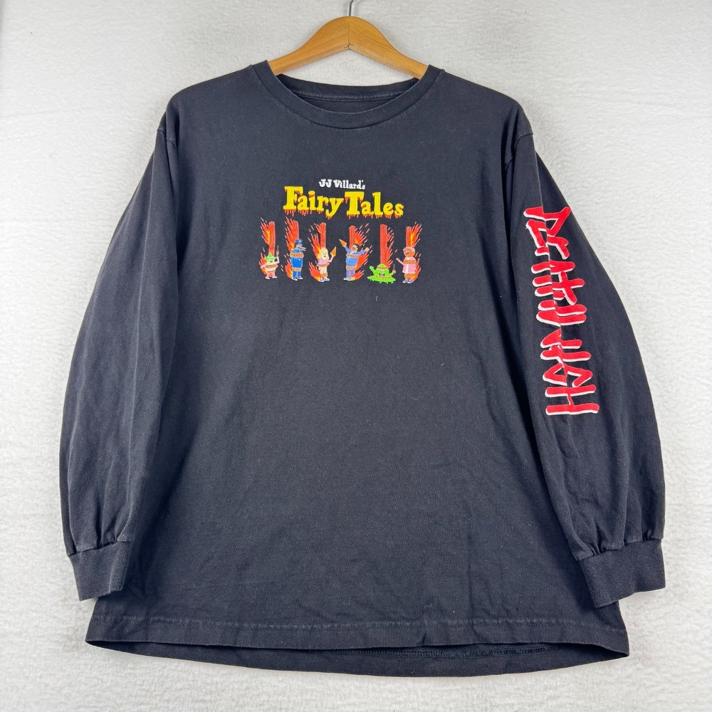 Y2K Deathwish Large JJ Villards Fair Tales Long Sleeve Print Skateboarding Shirt