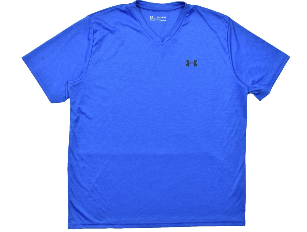 Under Armour HeatGear Men’s XXL Blue Short Sleeve V-Neck Loose Fit Workout Tee