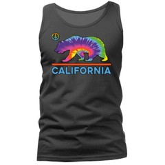 Golden State California Tie Dye Bear Cali Bear Cali Life Style Graphic Tank Top