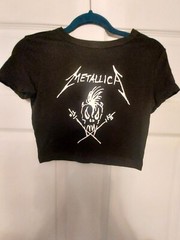 Metallica Baby Tee METALLICA crop Top Metallica Cropped Shirt Womens Pick Size