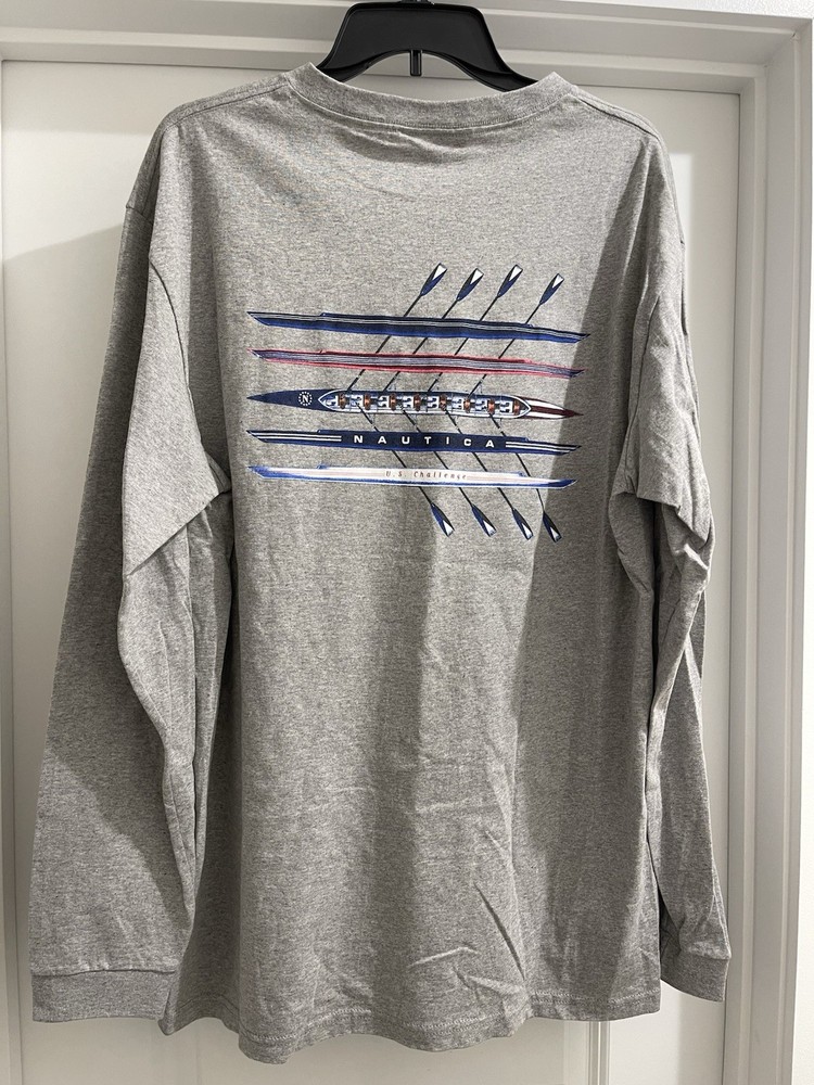 Vintage Nautica Shirt NWT 1990’s US Challenge Sailing Rowing J-Class Sculling