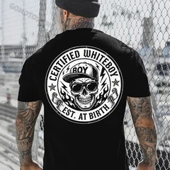 CERTIFIED WHITEBOY Street Skull T-Shirt , Menswear, Streetwear