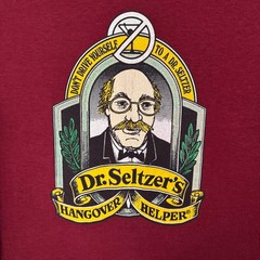 Vintage Single Stitch Graphic T Shirt S XS Fitted Dr. Seltzer’s Hangover Helper