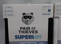 Pair Of Thieves Men’s 6pk SuperiAir Cotton Crew Neck Black & White Medium NWT