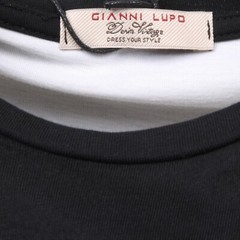 C3196 t-shirt uomo GIANNI LUPO bianco/nero t-shirt men