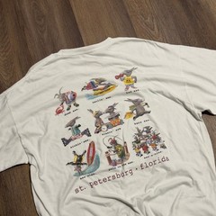 Vintage 90s St Petersburg Florida Souvenir Graphic Tee Single Stitch USA XL