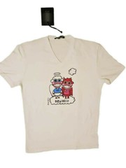 VNECK Men’s V-Neck Short Sleeve T-Shirt 100% Cotton 8150 Nuovo