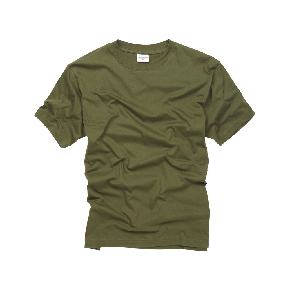 Army T Shirt US Combat Military Tactical Style Cadet Short Sleeve Gym Top Olive