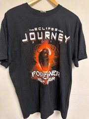 Journey Eclipse Tour 2011 Foreigner Night Ranger Black Graphic Tee L Cotton