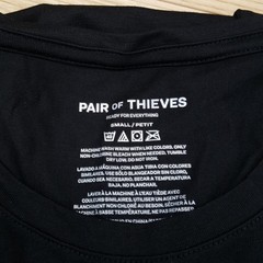 PAIR OF THIEVES Shirt Mens Small Black Pullover Crew Super Soft Logo Tee