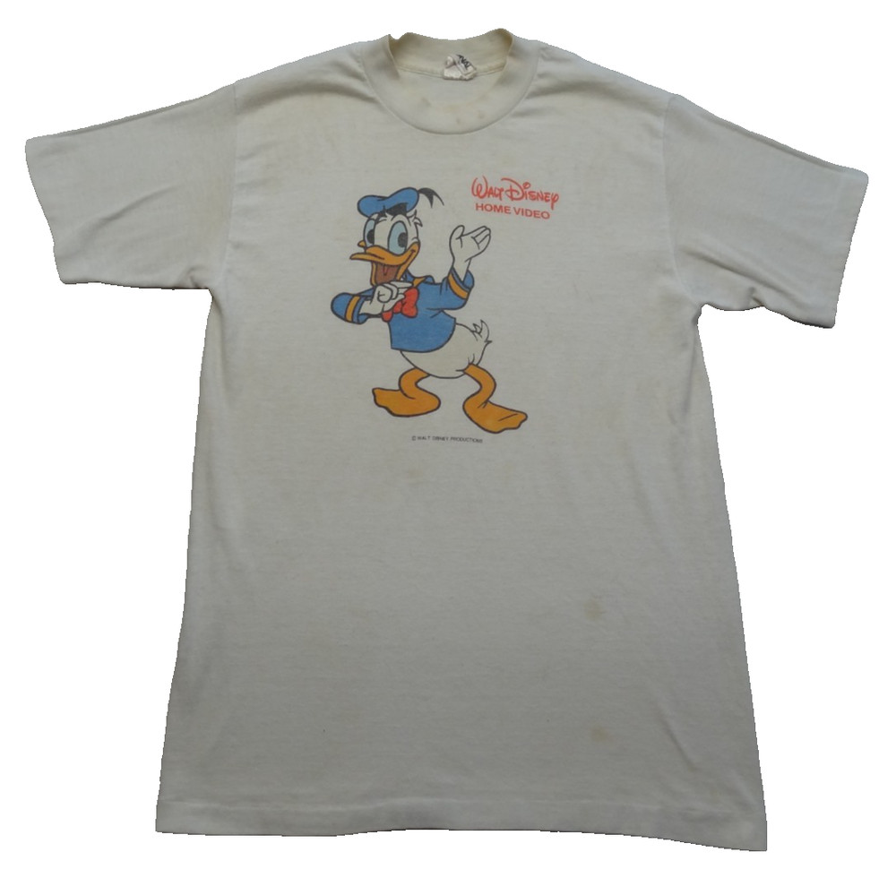 Walt Disney Home Video M 38-40 Signal Donald Duck 80s VTG Single Stitch Made USA