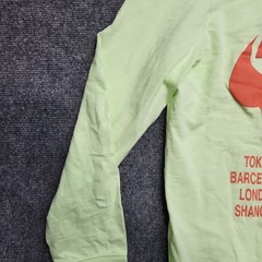 Nike Sportswear World Tour Shirt Men Large Green Glow In The Dark Puff Print