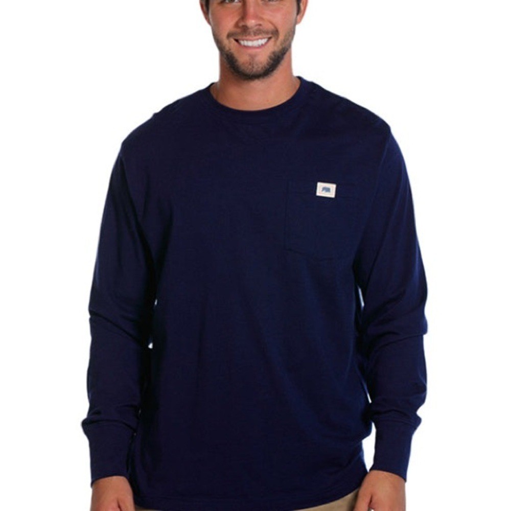 The Normal Brand CIRCLE BACK LOGO LONG SLEEVE TEE Navy Size Smalll