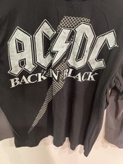 Rockware ACDC Back in Black Fits Adult S Long Sleeve Thermal Cottton Tshirt NICE