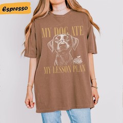 Custom Dog Eat Lesson Teacher Personalized Photo Sketch Tee Gift for Educators