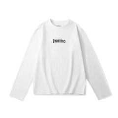 Men Spring Fashion Letter Half High Collar Printed Long Sleeved T-Shirt