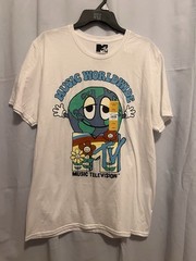 MUSIC TELEVISION MENS SCREEN PRINTED FRONT T-SHIRT SIZE L NEW