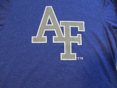 Air Force Shirt Mens Medium Blue Fighting Falcons Military Long Sleeve Retired