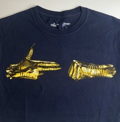 RUN THE JEWELS RTJ3 Navy Blue & Gold Shirt Small