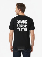 UNISEX MEN WOMENS TEE TSHIRT SHARK CAGE TESTER DIVING SWIMMING DIVE REEF FISH
