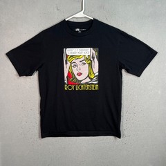 Uniqlo UT x Roy Lichtenstein Black Graphic T-Shirt Mens Size Small Cotton