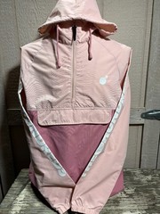 The Hundreds Pink windbreaker waterproof pullover jacket with pocket Size Large
