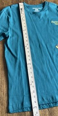 Members Only Mens Teal Green S T-Shirt Embroidered Chrysanthemum Double Sided