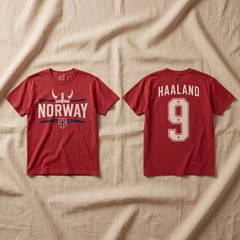 Norway Haaland 9 Comfort Colors, Norway Soccer Fan Tee