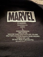 Licensed Marvel Large Black & White Spiderman Tshirt w/Red Boxed Katakana Logo