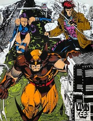 X-Men – Sewer Psylocke, Wolverine, Gambit – T-Shirt – XL