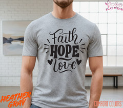 Unisex Retro Faith Hope T-Shirt, Men T shirt,Women T shirt Gift Religion Top