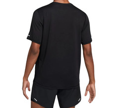 Nike Men’s Dri-FIT Miler DYE Black Short Sleeve Graphic Running Tee DQ6508-010 M