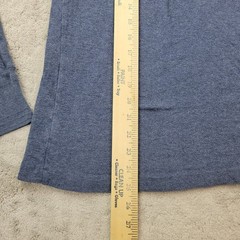 Polo Ralph Lauren Henley Shirt Mens Medium Blue Long Sleeve Lined Button Tee