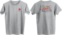 Spyderco Western T-Shirt XXL Gray w/Bug Logo And Traditional Western Graphic