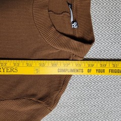 ASOS DESIGN Mens Brown Waffle Knit T-Shirt Short Sleeve 100% Cotton Large L